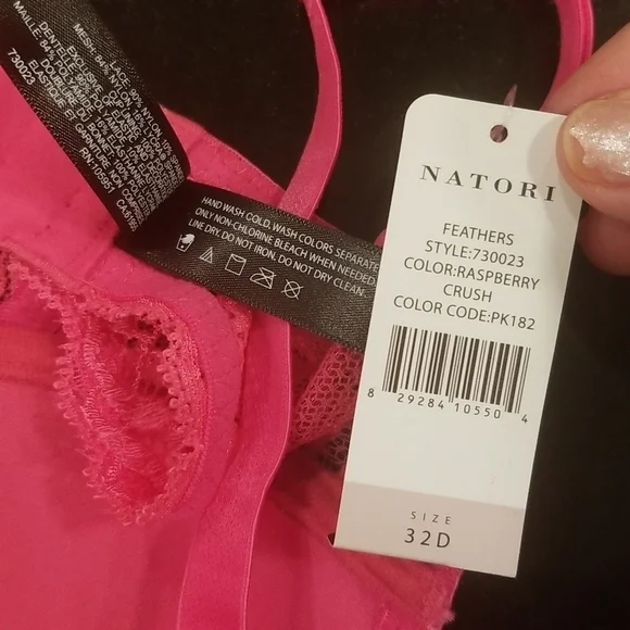 💕NATORI💕 Feathers Underwire Contour Bra ~ Raspberry Crush 32D NWT